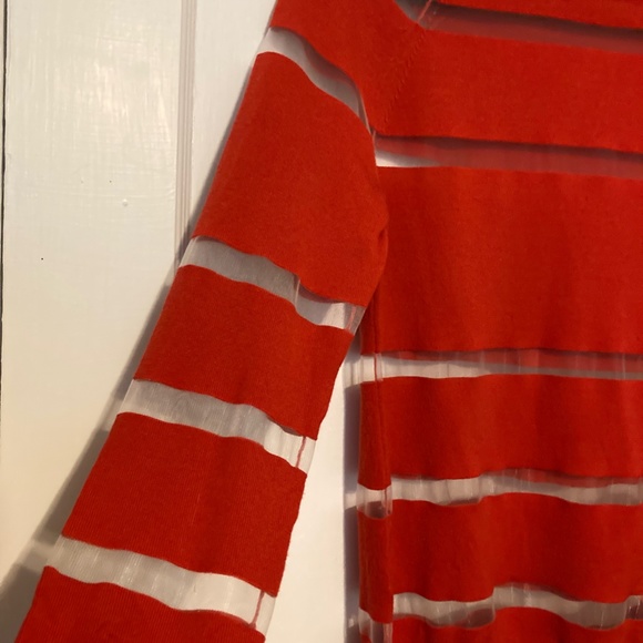 Jason Wu Merino and Mesh Striped Sweater - Picture 4 of 5